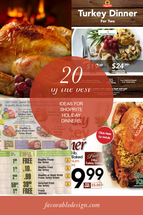 20 Of the Best Ideas for Shoprite Holiday Dinners Home, Family, Style